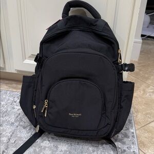 Isaac Mizrahi Black Backpack with Gold Accents